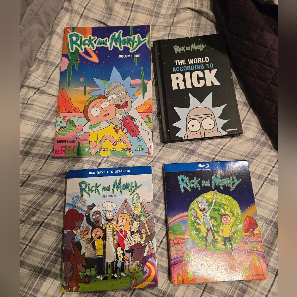 Rick and Morty DVD and Book Collection